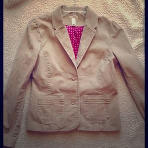 Khaki Corduroy Blazer