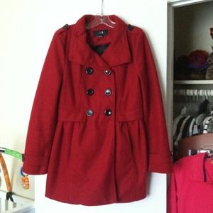 Red Peacoat, Tank & Shrug bundle for starscloset