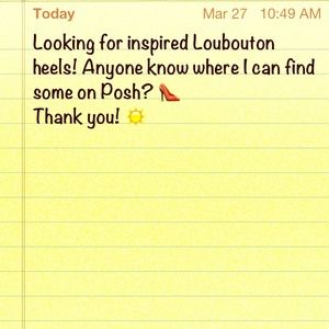 New to Posh. Looking to buy "inspired " Loubouton