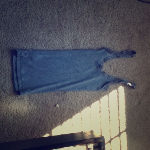 Grey lace tank top