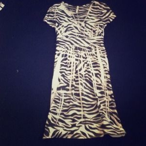 Zebra Print Casual Dress