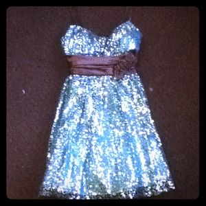 Sparkly Turquoise Formal Dress
