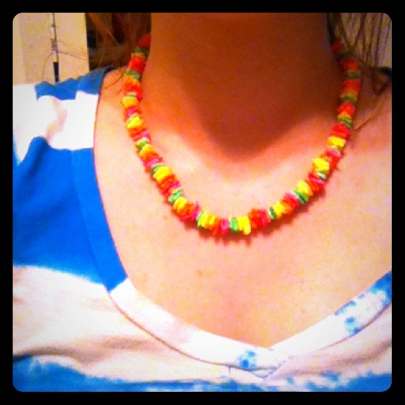 Neon rock necklace