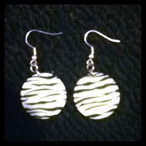 Zebra Striped Earrings
