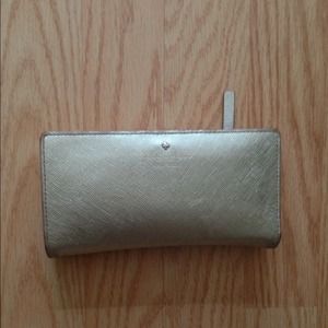 kate spade 'stacy' wallet // gold