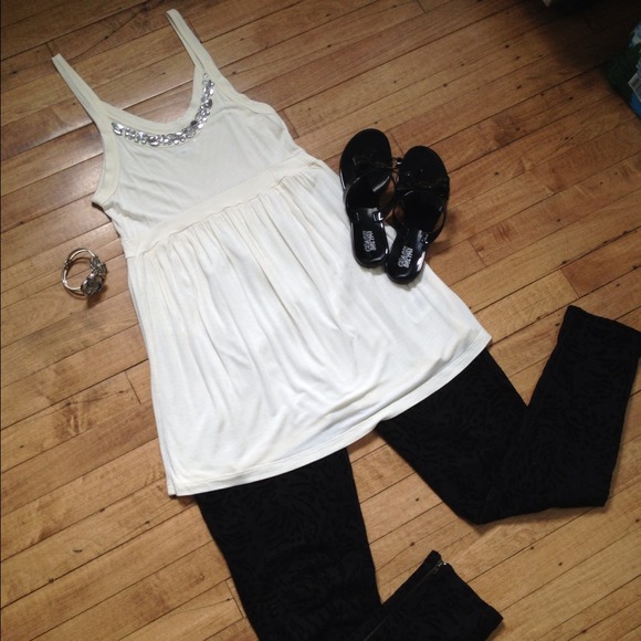 Rhinestone Baby Doll Top NWOT - Picture 2 of 3