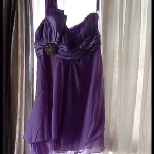 Purple brides maid dress Size L Juniors