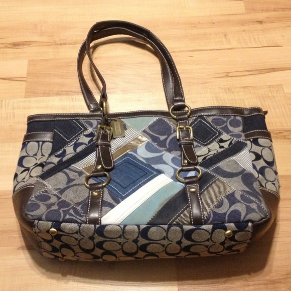 Large Denim Coach purse