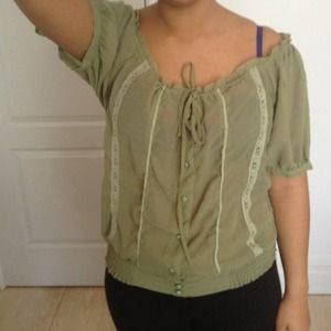 Green blouse