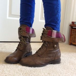 Madden Girl Boots with Plaid