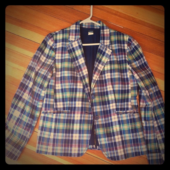 J. Crew plaid blazer