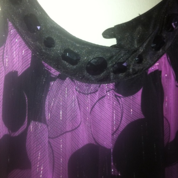 Loose retro purple dress - Picture 2 of 3