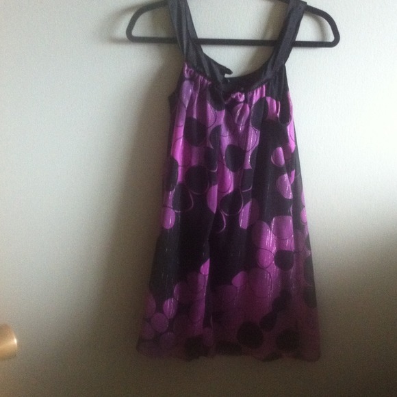 Loose retro purple dress - Picture 3 of 3