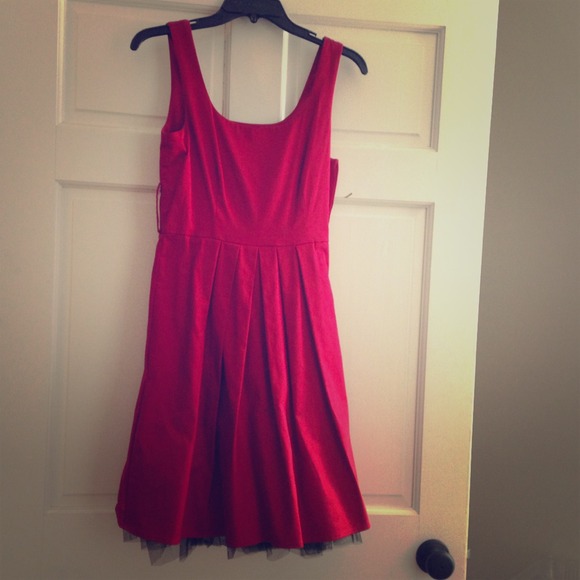 Red party dress