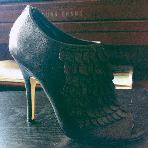 PEEP-TOE STILETTO BOOTIES
