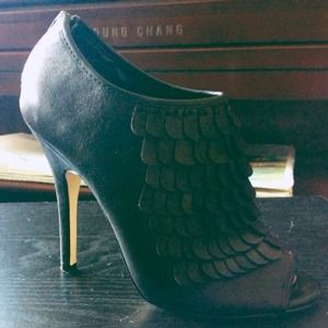 PEEP-TOE STILETTO BOOTIES