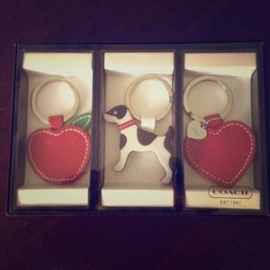 Set of 3 Coach keychains