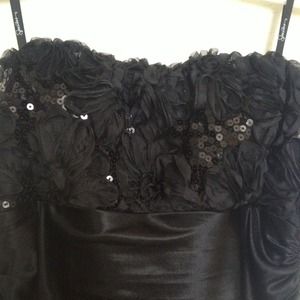 David's Bridal Black Evening Gown!