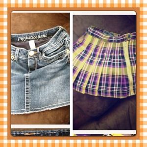 BUNDLE DEAL!!! Young girls justice skirts  size 7