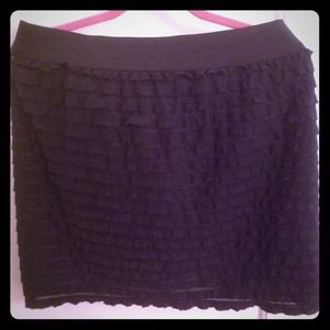* SOLD *  Black Ruffled Skirt- Plus Size