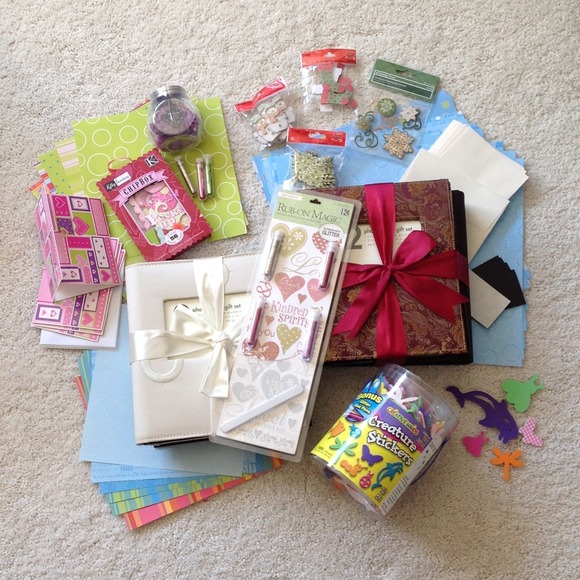 RESERVED!!! CRAFT SUPPLIES- albums, glitter, paper