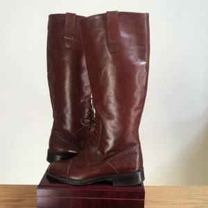 Joan David Tall Leather Riding Boots Size 6 1/2