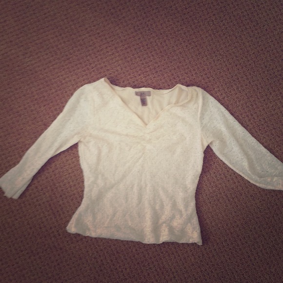 Cute white petite top