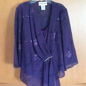Purple party blouse