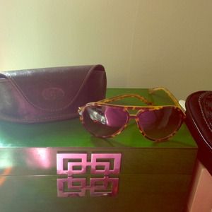 NWT Fossil tortoise shell aviator sunglasses