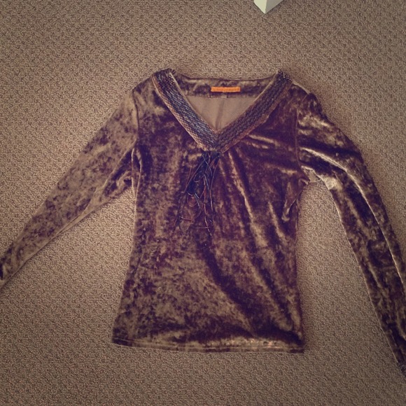 Satin long sleeve top