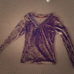 Satin long sleeve top