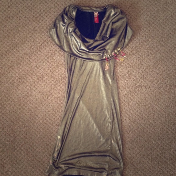 Metallic long top or dress