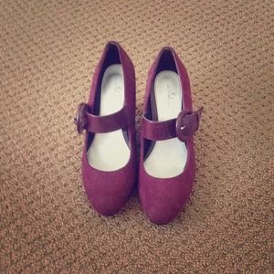 Suede Mary Janes