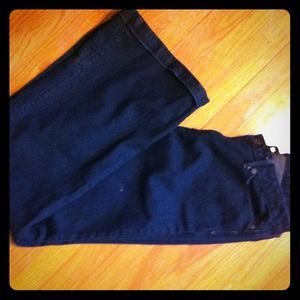 Banana republic wide leg dark denim statement jean