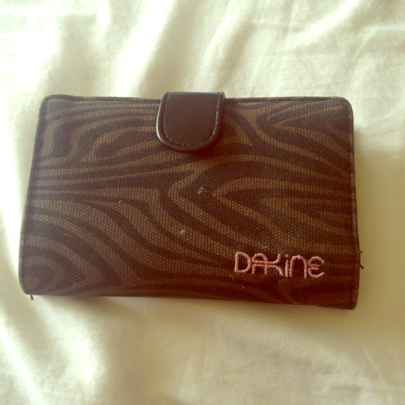 Grey and black zebra wallet