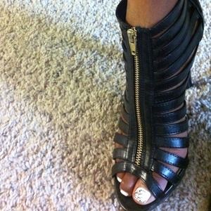 Cute strappy black heels