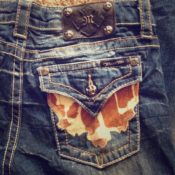 Cowhide Miss Me jeans!