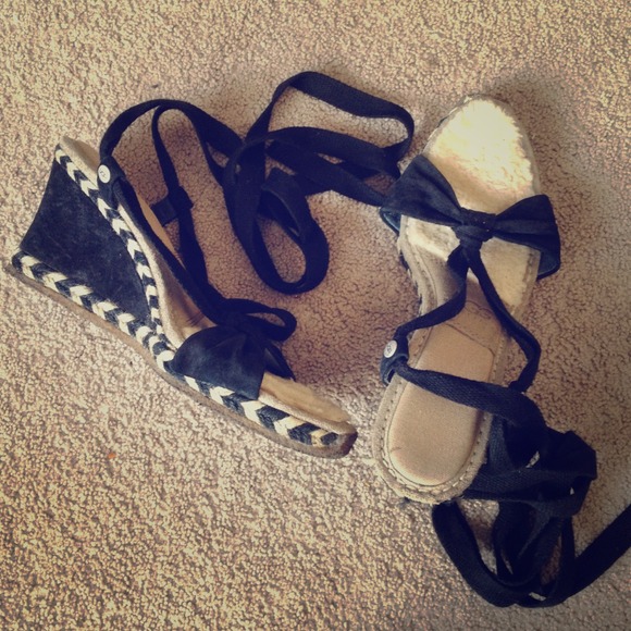 Authentic UGG open toe wedge sandals