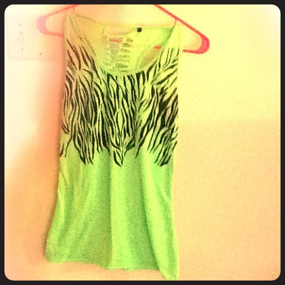 Neon animal print tank
