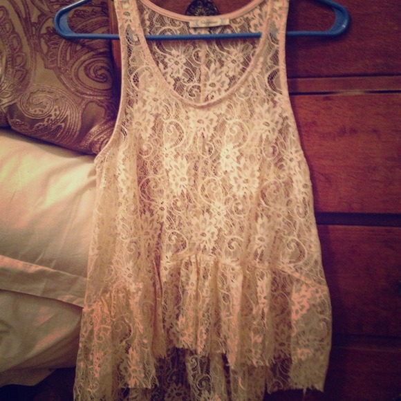 ❗❗❗SOLD❗❗❗ Lace Hi Lo Tank