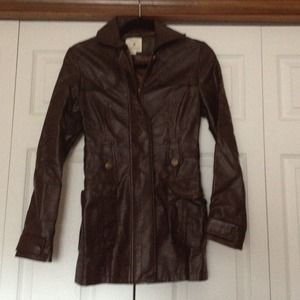 chocolate Brown leather jacket