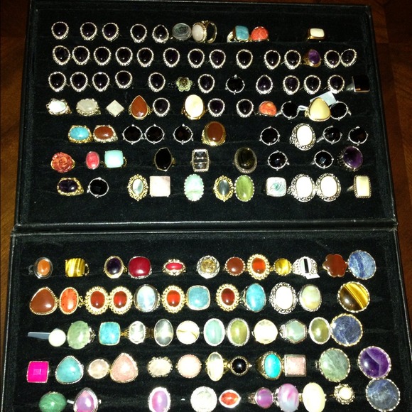 Silver Rings with natural gems MSRP $259 to $375 - Picture 1 of 1