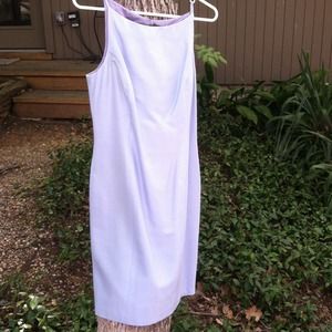 Sky blue linen dress