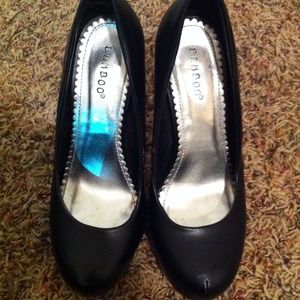 Black Leather heels!