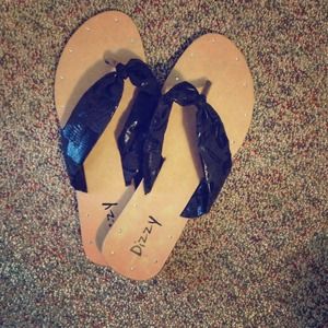 SOLD flip flops and scarf