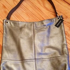 Banana Republic Metallic Leather tote