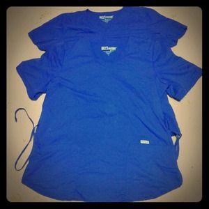 2 Greys Anatomy Size Large Purple Scrub Tops