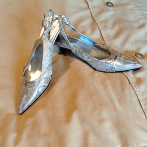 Stone and Silver Pumps