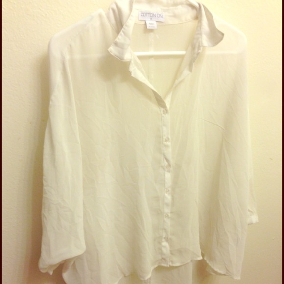 White sheer shirt