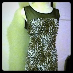 🎉🎉SOLD🎉🎉Cheetah print dress with lace top